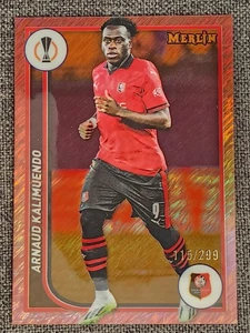 2024 Topps Merlin Arnaud Kalimuendo 115/299 Rose Gold Refractor Rennais France - Picture 1 of 2
