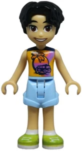 LEGO® Minifig frnd0752 - Friends Niko - Camisa sin mangas naranja claro brillante - Imagen 1 de 1