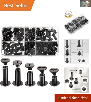 Versatile 80-Set Chicago Screw Assortment: Quality Rivets for Leather Projects - Image 1 of 4