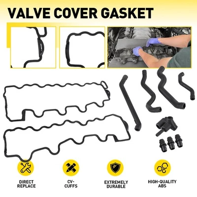 Valve Cover Gasket & Crank Case Hose Kit For Mercedes-Benz E55 E320 E430 E500 US Foto 1 de 4