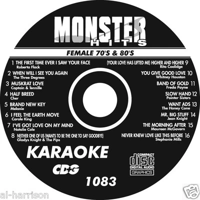   KARAOKE MONSTER HITS CD+G FEMALE 70's & 80's HITS  #1083 - Image 1 of 2
