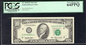 FR. 2030-H 1993 $10 FEDERAL RESERVE NOTE ST. LOUIS, MO PCGS UNCIRCULATED-64PPQ - Picture 1 of 2