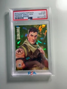 2019 panini fortnite #128 highrise assault trooper USA CRYSTAL SHARD PSA 10 - Picture 1 of 2