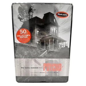 Psycho 50th Anniversary Bates Mansion Model Kit w LED Lights in Metal Tin NEW - Picture 1 of 7