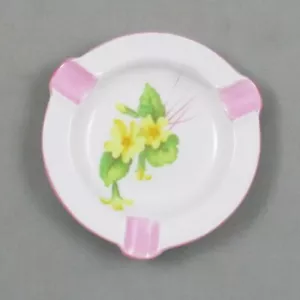 CENICERO PEQUEÑO DECORADO SHELLEY PRIMROSE PORCELANA HUESO FINO INGLATERRA ROSA - Imagen 1 de 4