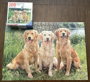 Ravensburger Golden Beauties (Retriever)  300 Large Pieces  27” x 20” - Complete - Picture 1 of 11