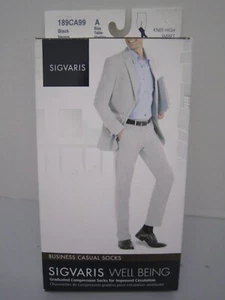 CALCETINES DE COMPRESIÓN SIGVARIS 189C 15-20 mmHg hasta la rodilla informales de negocios - Imagen 1 de 2