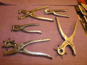LEATHER WORKERS HOLE PUNCHES PUNCH JOB LOT OF 5 MAUN ADW LUCAS - Picture 1 of 10