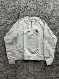 Marithe Francois Girbaud besticktes Sweatshirt mit Rundhalsausschnitt grau Größe M neu mit Etikett - Bild 1 von 10