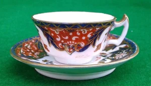 1906 ROYAL CROWN DERBY IMARI MINIATUR TEETASSE & UNTERTASSE - 383 MUSTER. - Bild 1 von 12