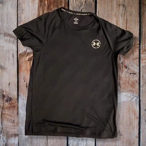 Under Armour Black shirt Fitted Size Small Youth Athletic T-Shirt Short Sleeve - Picture 1 of 3