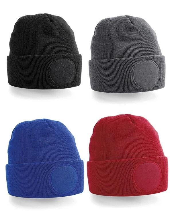 Beechfield Circular Patch Beanie Mütze Cap Strickmütze