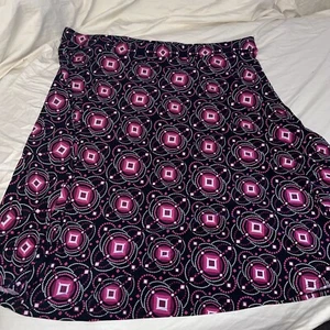 George Stretch Knee Length Skirt - Black Pink White -  Plus Size 16/18 - Picture 1 of 6
