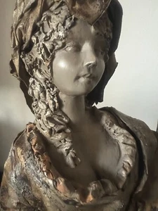 🔴 Statua scultura CARTAPESTA firmata CECILIA POLITO dama Firenze 11x11 h 42 cm - Imagen 1 de 17