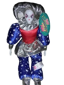 Sugar Loaf Classiques Toys Patriotic Jester Doll With Silver Hat Metallic Outfit - Picture 1 of 11