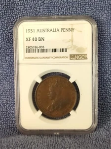 1931 Australian One Penny - Picture 1 of 2