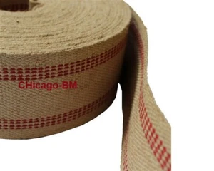 15 YARDS RED LINE JUTE WEBBING HEAVY WEIGHT ((Wholesale UPHOLSTERY Supplies)) - Picture 1 of 2