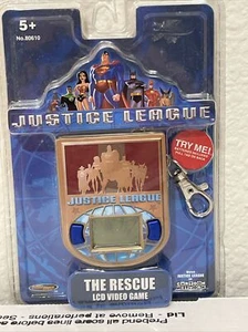 Justice League The Rescue LCD Videospiel Handheld 2005 Neu in Verpackung Clip-On Techno Quelle - Bild 1 von 2