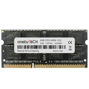 8GB 16GB DDR3-1333 PC3-10600 240 Pin CL9 1.5V SODIMM Laptop Notebook Memory RAM - Picture 1 of 6