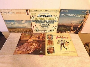 #238 Lot 4 Soundtrack LPs The King & I/Exodus/Finian's Rainbow/Oklahoma - Picture 1 of 1