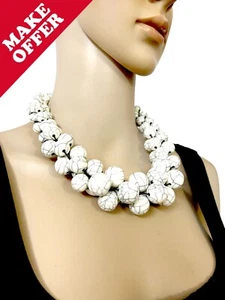 N5856 Resin Handmade Women Collar Necklace Chunky Trendy Gift Christmas Jewelry - Picture 1 of 10