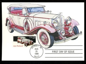 US FDC #2381-2385 USPS Maximum Card 1985 Detroit MI Classic Cars HC Set of 5 - Picture 1 of 10