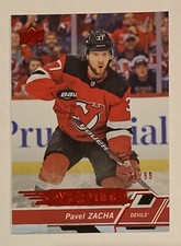 2018-19 UD Upper Deck Overtime Red Pavel ZACHA 76/99 New Jersey Devils #91