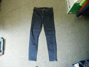 Moto Skinny Jeans Taille 28" Bein 30" verwaschen dunkelblau Damenjeans - Bild 1 von 4