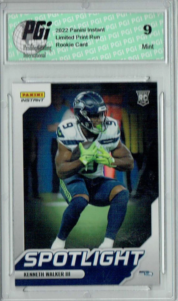 PGI 9 Kenneth Walker III 2022 Panini Instant #SR-14 Spotlight 1/603 Rookie Card - Image 1 of 1