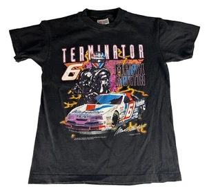 Vintage 90s 1995 Mark Martin Terminator T-Shirt Boys M 10-12 Black Single Stitch - Picture 1 of 11