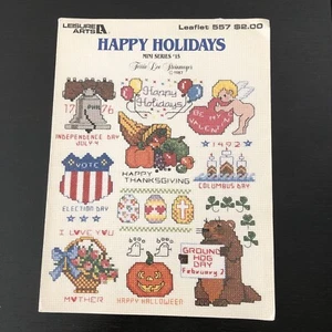 Leisure Arts Happy Holidays Mini Series #15 Cross Stitch Pattern Leaflet 557 - Picture 1 of 4