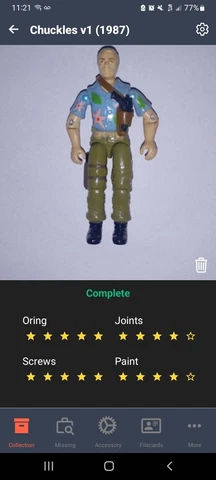 GI-Joe (1987) Chuckles (V1) 100% Complete! Hasbro ARAH Cover