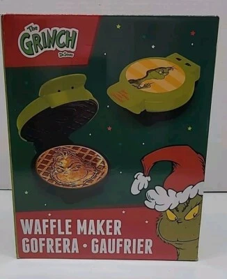 The Grinch Waffle Maker. Uncanny Brands *Tested Works* - Image 1 of 4