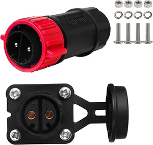 GaiRen 2 Pin 50Amp Trolling Motor Plug Receptacle Set 12/24/36/48 Volt Marine - Picture 1 of 7