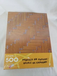 New & Sealed - Springbok PENCILS ON PARADE 500 Piece Jigsaw Puzzle - Picture 1 of 11