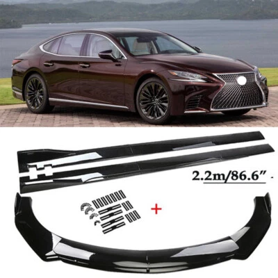 For Lexus ES350 ES500 Front Bumper Lip Chin Spoiler Splitter Body Kit+Side Skirt Foto 1 de 4