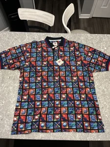 VINTAGE Cotton Traders Sport Poloshirt Herren XL AOP Golf Neu mit Etikett - Bild 1 von 6