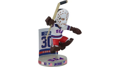 Jim Craig 1980 Olympics Lake Placid Miracle on Ice 6” Bobblehead L.E. of 144 - Image 1 of 4