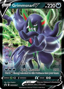 Pokemon Schwert & Schild Promo Grimmsnarl V SWSH057 Holo Karte - Bild 1 von 1