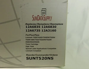 Toner Cartridge for Lexmark T520 X522 x520 12A6835 28P2492 28P2494 12A6735 - Picture 1 of 3