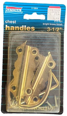 National- 213-421- 3 1/2" asas de pecho de latón vintage, paquete de 2 Foto 1 de 2