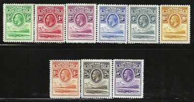 Basutoland 1933  Scts #1-#9, "King George V",  Mint/H, Complete Set thru 5sh, VF - Image 1 of 2