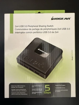 BRAND NEW IOGear GUS432 2x4 USB 3.0 Peripheral Sharing Switch - Lowest $ On eBay - Image 1 of 2