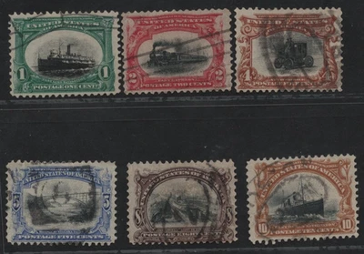 US 1901 SCOTT #294-299 USED COMPLETE SET NEAT PERFS & NICELY CENTERED - Image 1 of 2