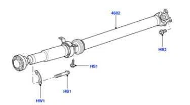 REAR DRIVE SHAFT/PROP SHAFT 2010-2016 LAND ROVER LR4 - Изображение 1 из 4