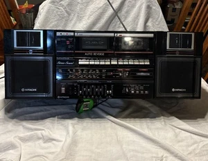Hitachi TRK-555W Portable Component System High Quality Stereo Vintage BoomBox - Picture 1 of 21