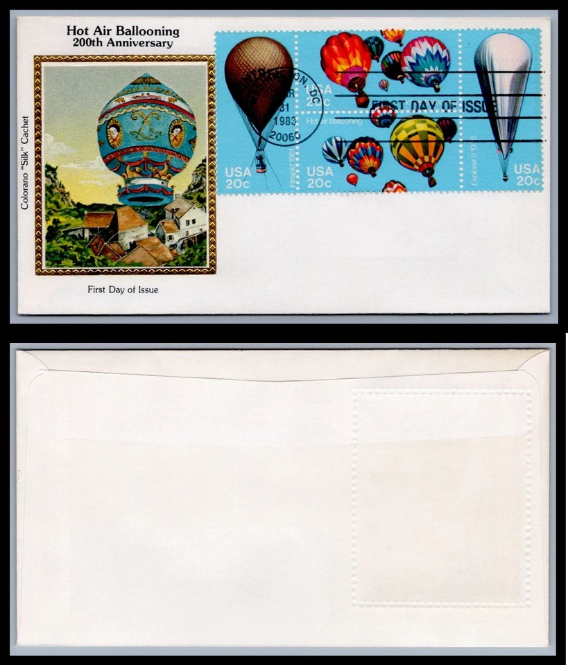 US FDC # 2032-2035 20c Balloons  Fleetwood blue L.Cancel 1983, 9Q1270 - Image 1 of 1