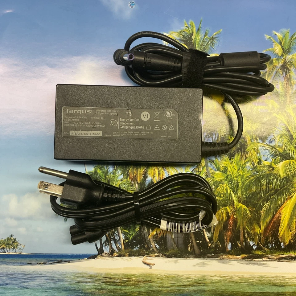 Adaptador de CA DC Targus 90W genuino fuente de alimentación 19,5 V APA90US 4,62A Foto 1 de 4