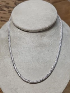 Bali 925 Sterling Silver Fox Tail Necklace 33.8g 18in Indonesia A116 - Picture 1 of 9