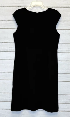 Vestido recto KASPER negro sin mangas ajustado para mujer talla 14 Foto 1 de 4